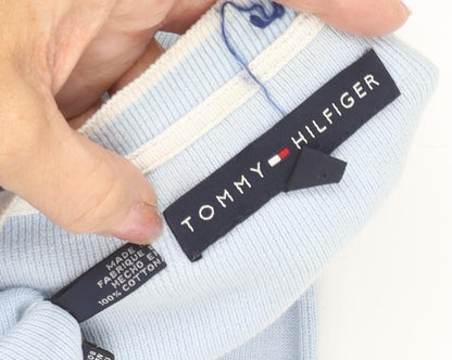 Tommy Hilfiger Men's Blue V-Neck Pullover Jumper Size L