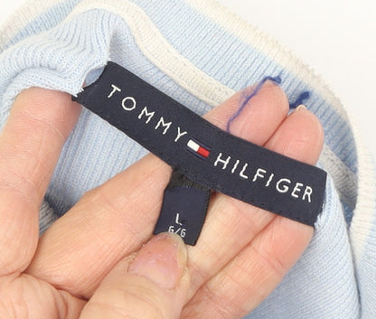 Tommy Hilfiger Men's Blue V-Neck Pullover Jumper Size L