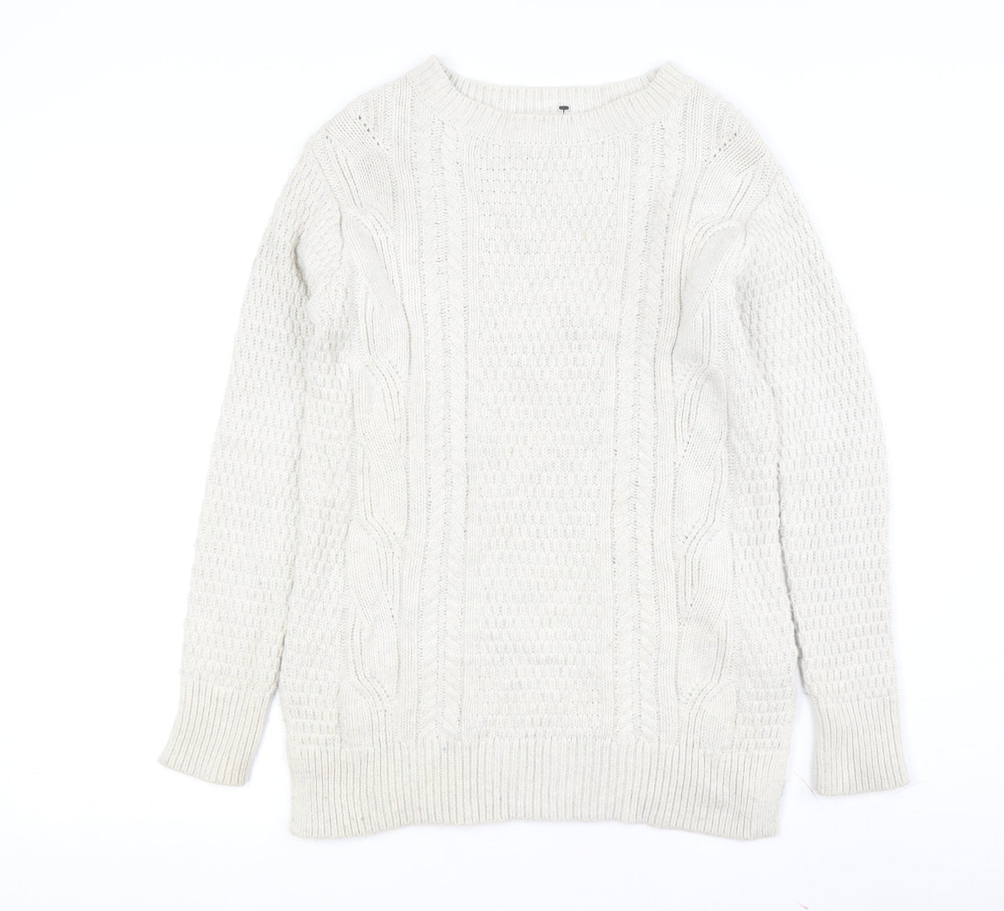 Gap Women's Ivory Pullover Jumper XS Cable-Knit