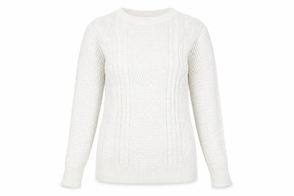 Gap Women's Ivory Pullover Jumper XS Cable-Knit