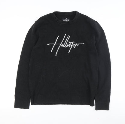 Hollister Men's Black Medium Crew Neck Pullover Jumper