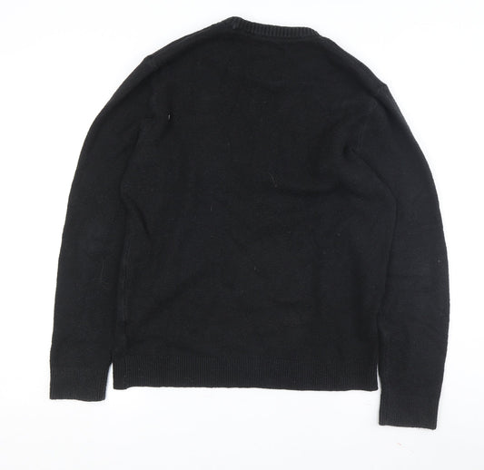 Hollister Men's Black Medium Crew Neck Pullover Jumper