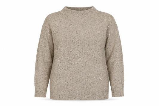 Womens UK Size S C.M.D Beige Pullover Jumper