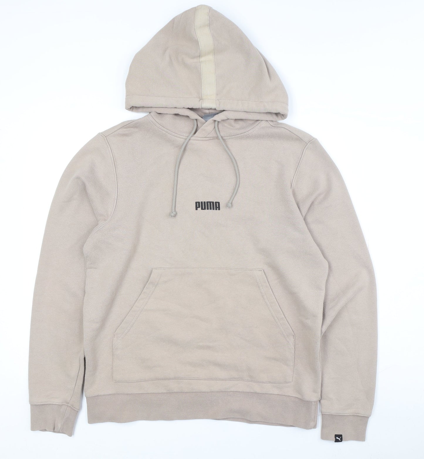 Mens UK Size S PUMA Beige Pullover Hoodie