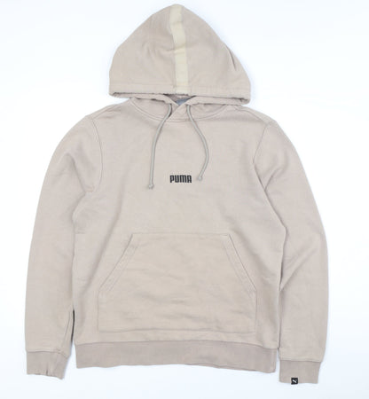 Mens UK Size S PUMA Beige Pullover Hoodie