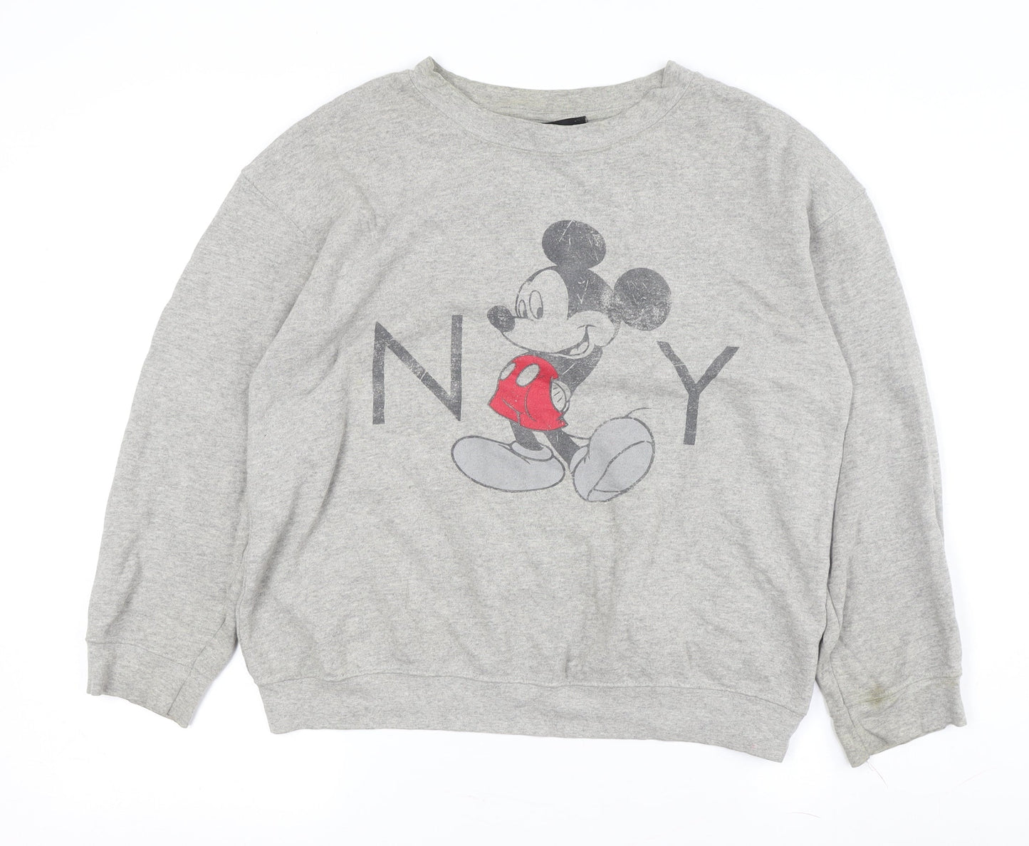 Womens UK Size 6 Disney Grey Pullover Sweatshirt