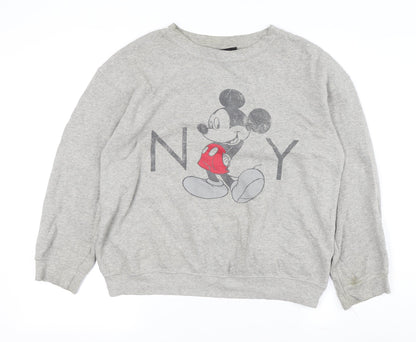 Womens UK Size 6 Disney Grey Pullover Sweatshirt