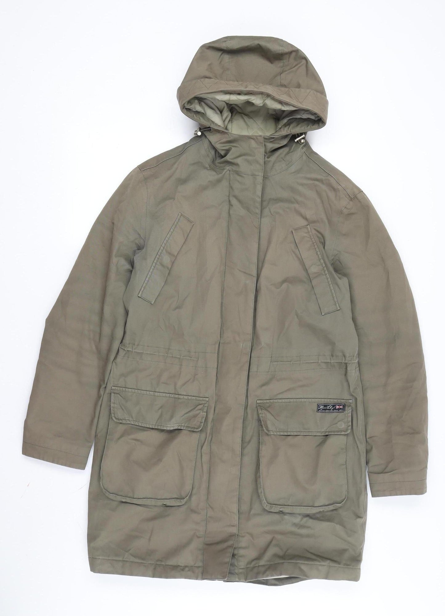 Unisex Adults UK Size S Henri Lloyd Green Parka Coat