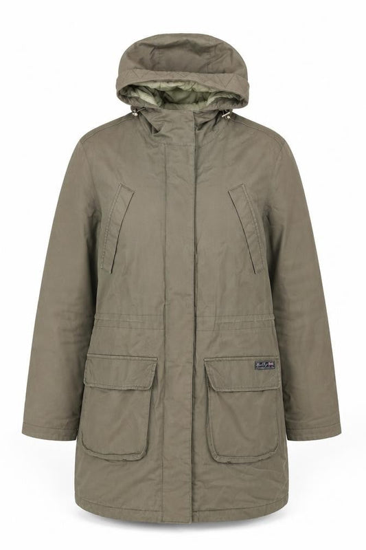 Unisex Adults UK Size S Henri Lloyd Green Parka Coat