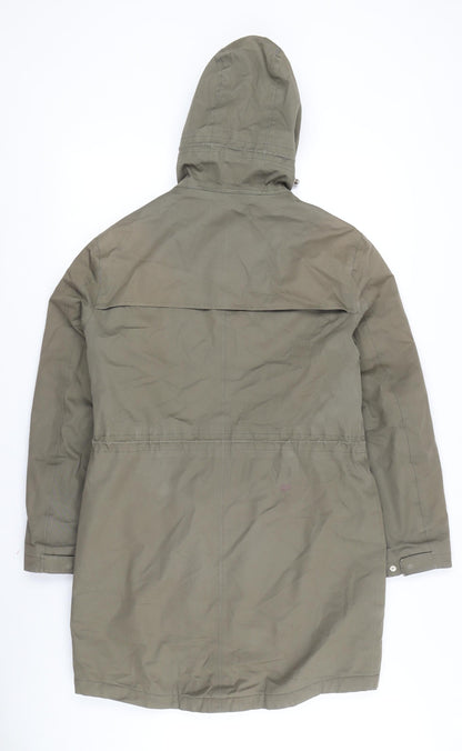 Unisex Adults UK Size S Henri Lloyd Green Parka Coat