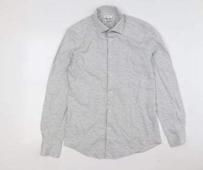 Reiss Men's Grey Slim Fit Dress Shirt M