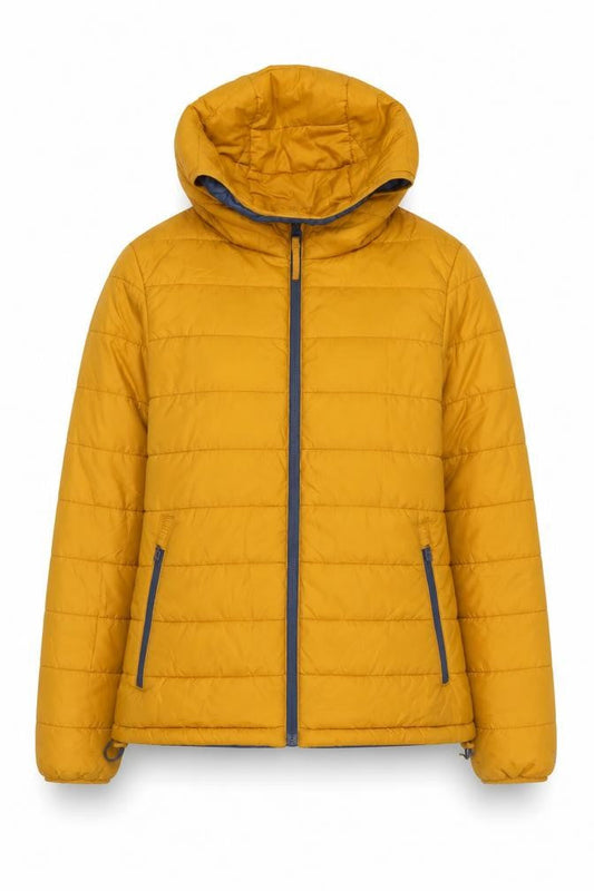 Peter Storm Women's Yellow Puffer Jacket M Hooded Outdoor