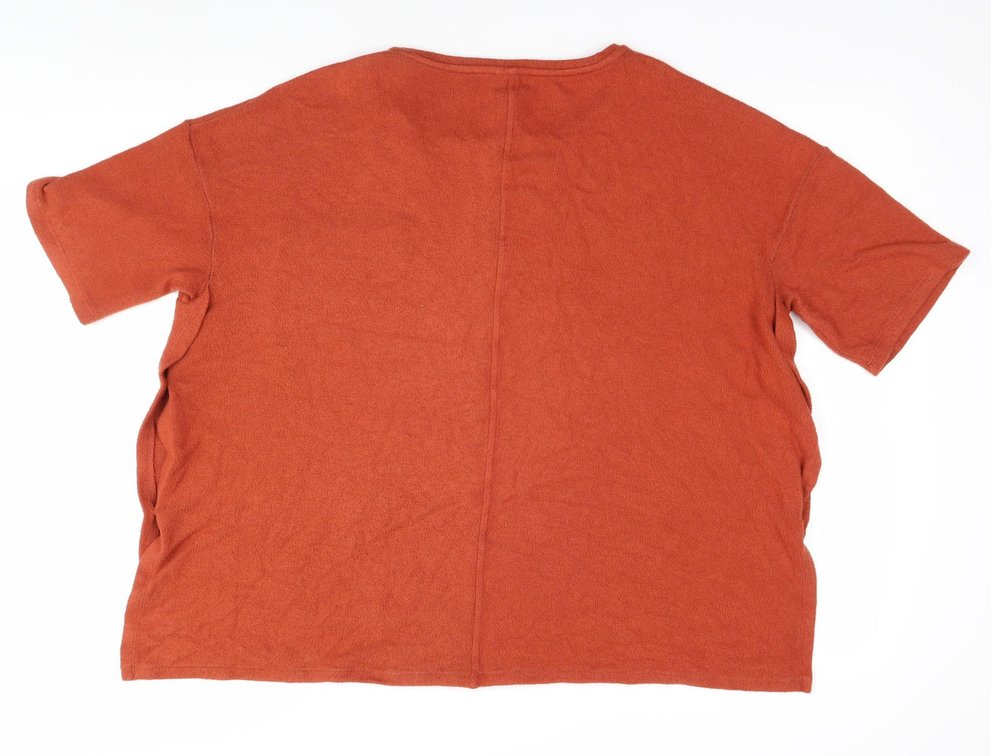 Womens UK Size 16 Maison de Nimes Orange Basic T-Shirt