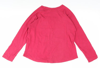 NEXT Girls Red Crew Neck Cotton T-Shirt, M