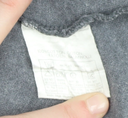 Leisurewear Men's Grey Long Sleeve Polo Shirt Size M