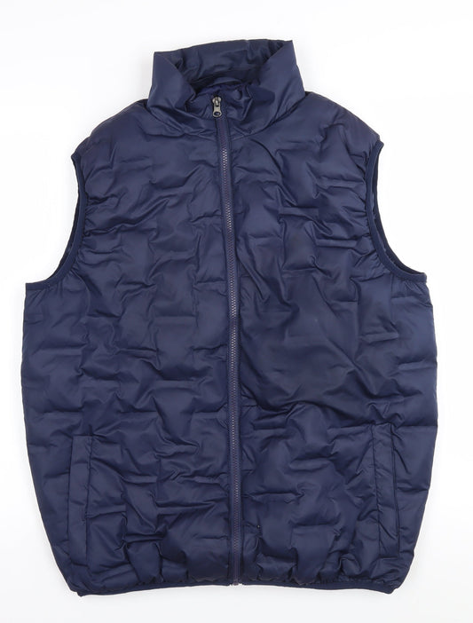 American Stitch Mens Blue Puffer Waistcoat S