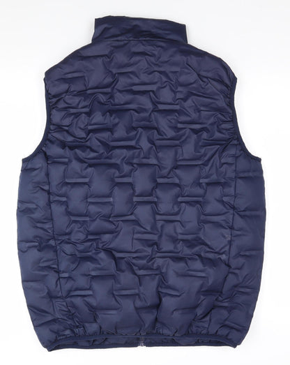 American Stitch Mens Blue Puffer Waistcoat S