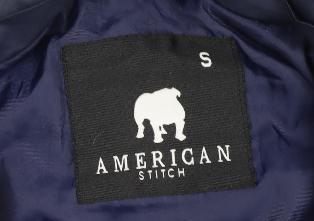 American Stitch Mens Blue Puffer Waistcoat S