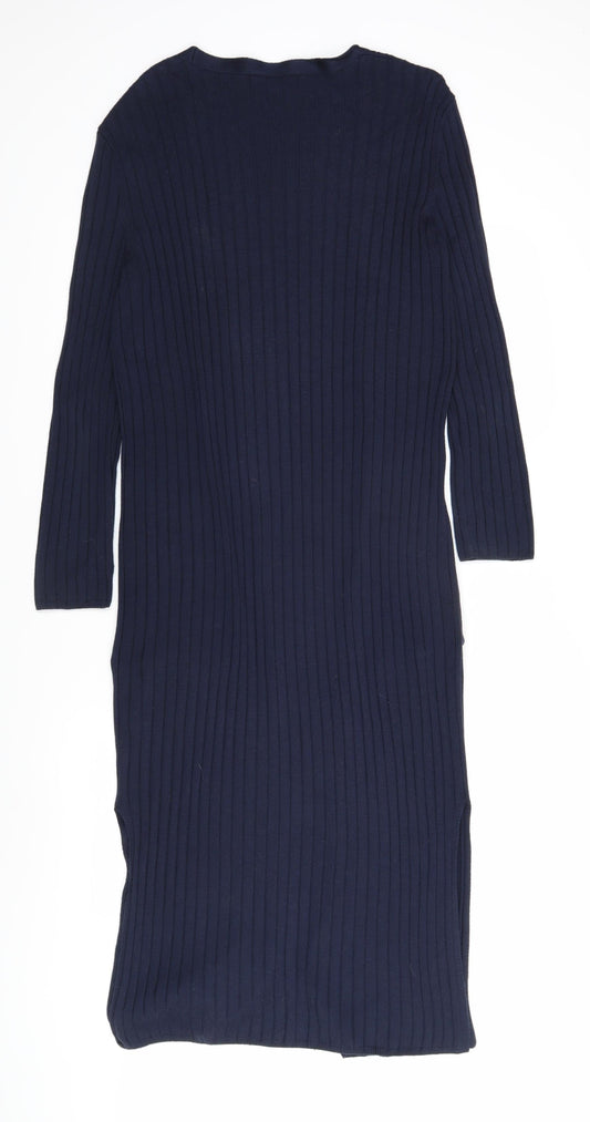 Womens UK Size S Marks and Spencer Blue Cardigan Jumper