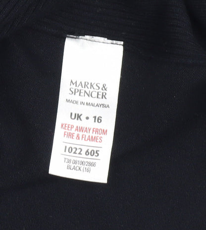 Womens UK Size 16 Marks and Spencer Black  Blouse