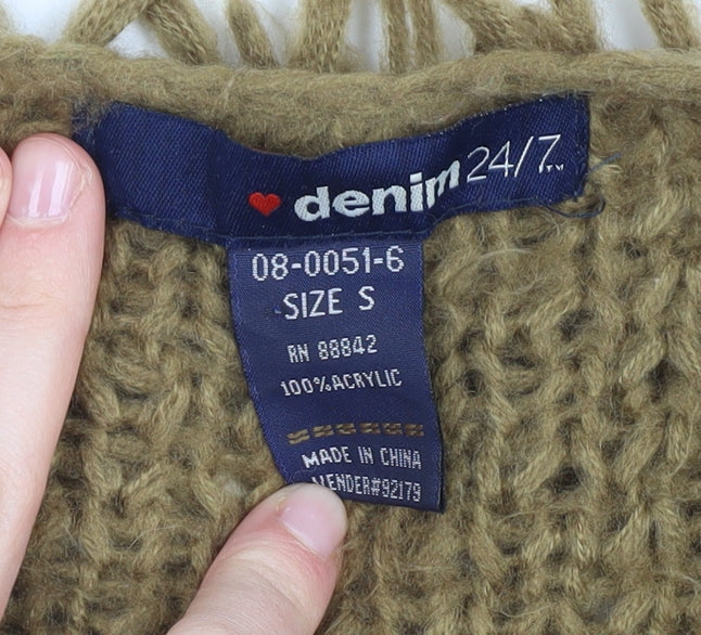 Denim 24/7 Women's Brown Chunky Cardigan S