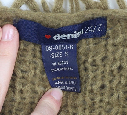 Denim 24/7 Women's Brown Chunky Cardigan S