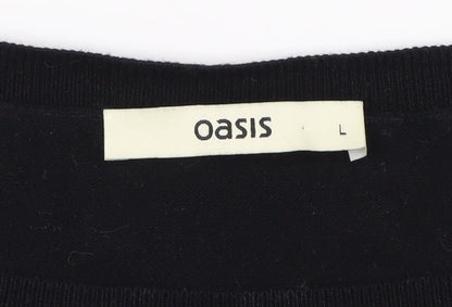 Womens UK Size L Oasis Black Pullover Jumper
