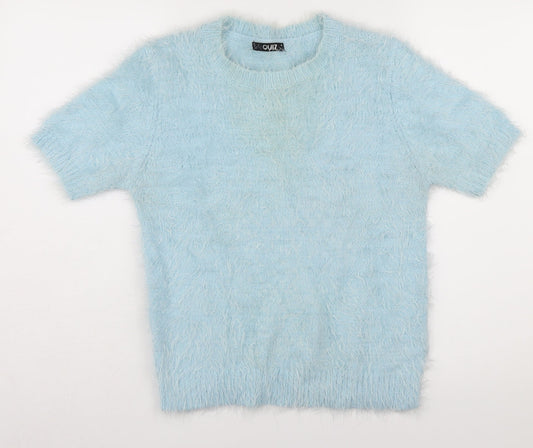 Womens UK Size M Quiz Blue Pullover Jumper