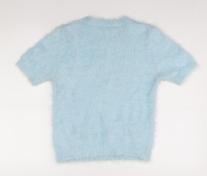 Womens UK Size M Quiz Blue Pullover Jumper