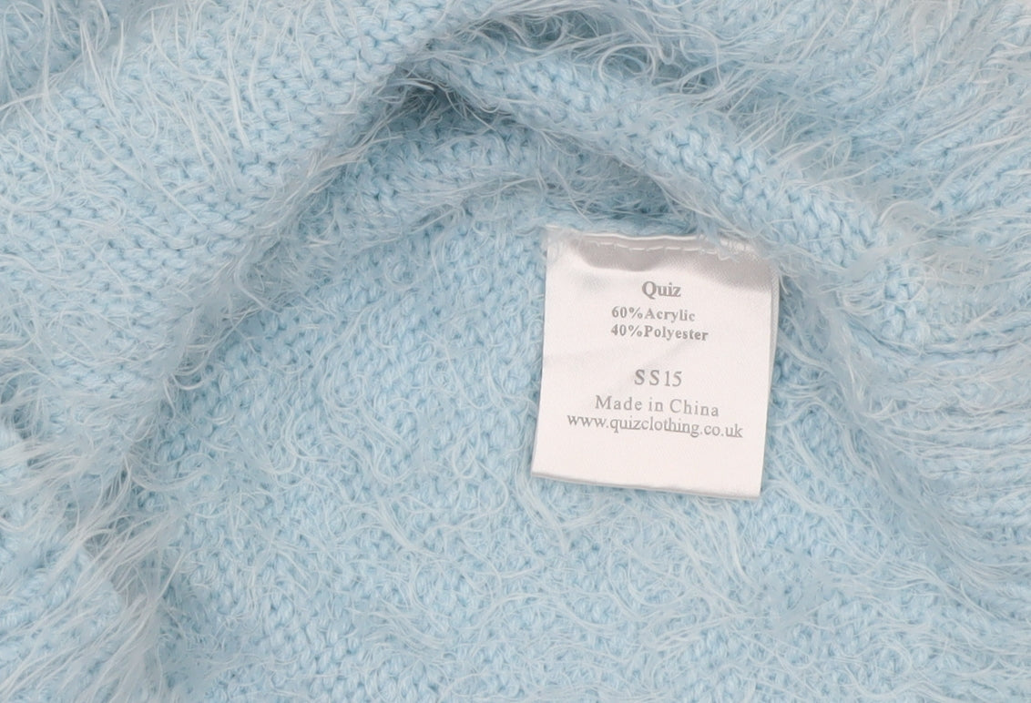 Womens UK Size M Quiz Blue Pullover Jumper