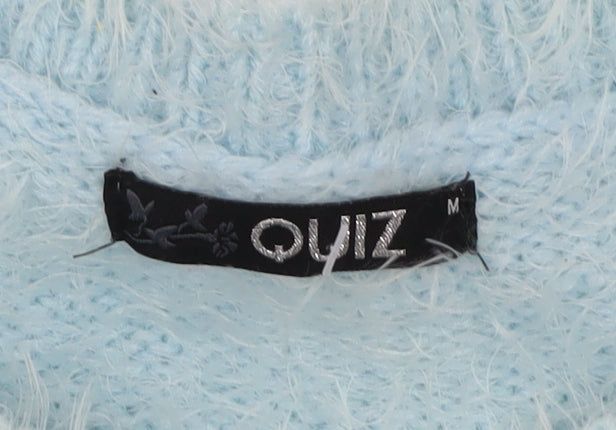 Womens UK Size M Quiz Blue Pullover Jumper