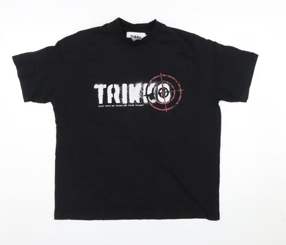 Trikko Men's Black S Graphic Print T-Shirt