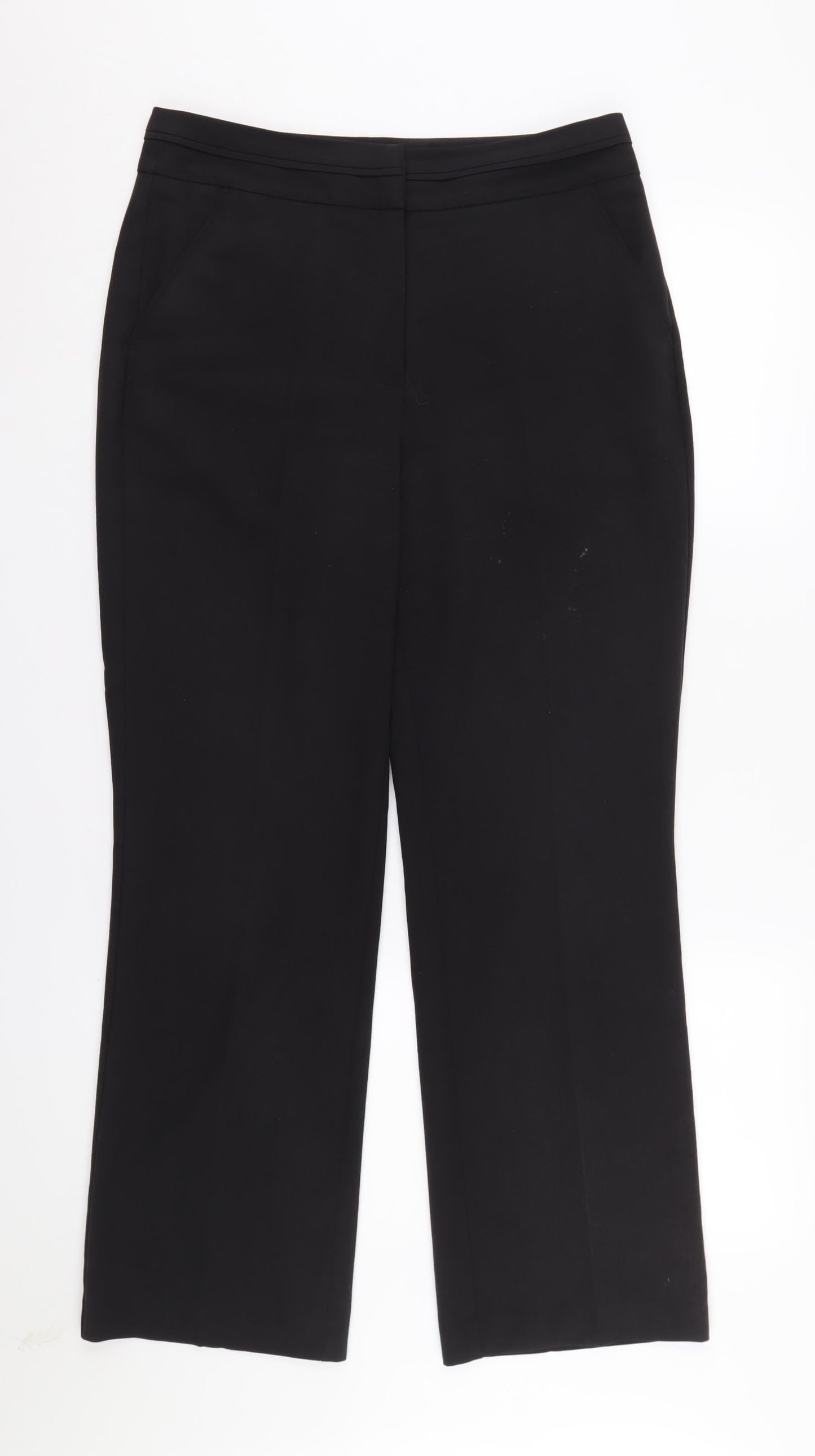 David Emanuel Black Dress Pants, Size 10, Regular Fit
