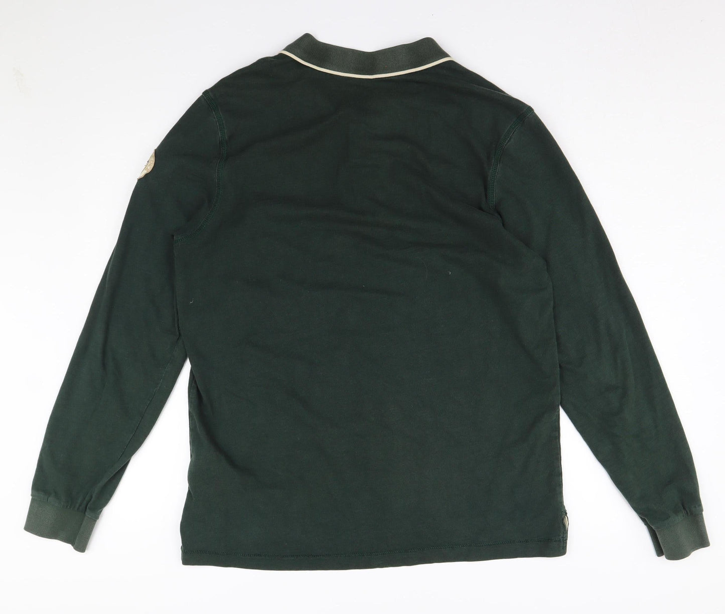 Napapijri Men's Green Long Sleeve Polo L