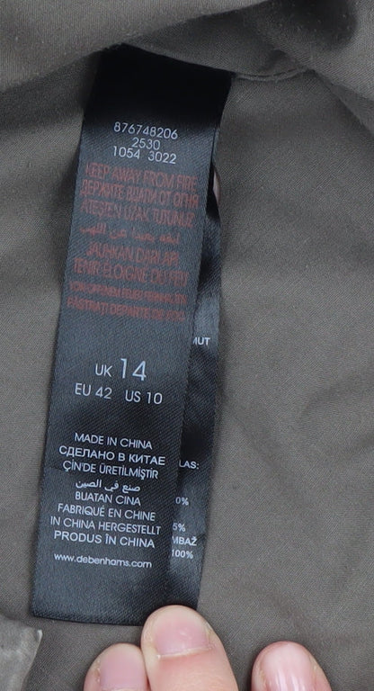 Mantaray Women's Brown Parka Jacket Size 14 Hooded