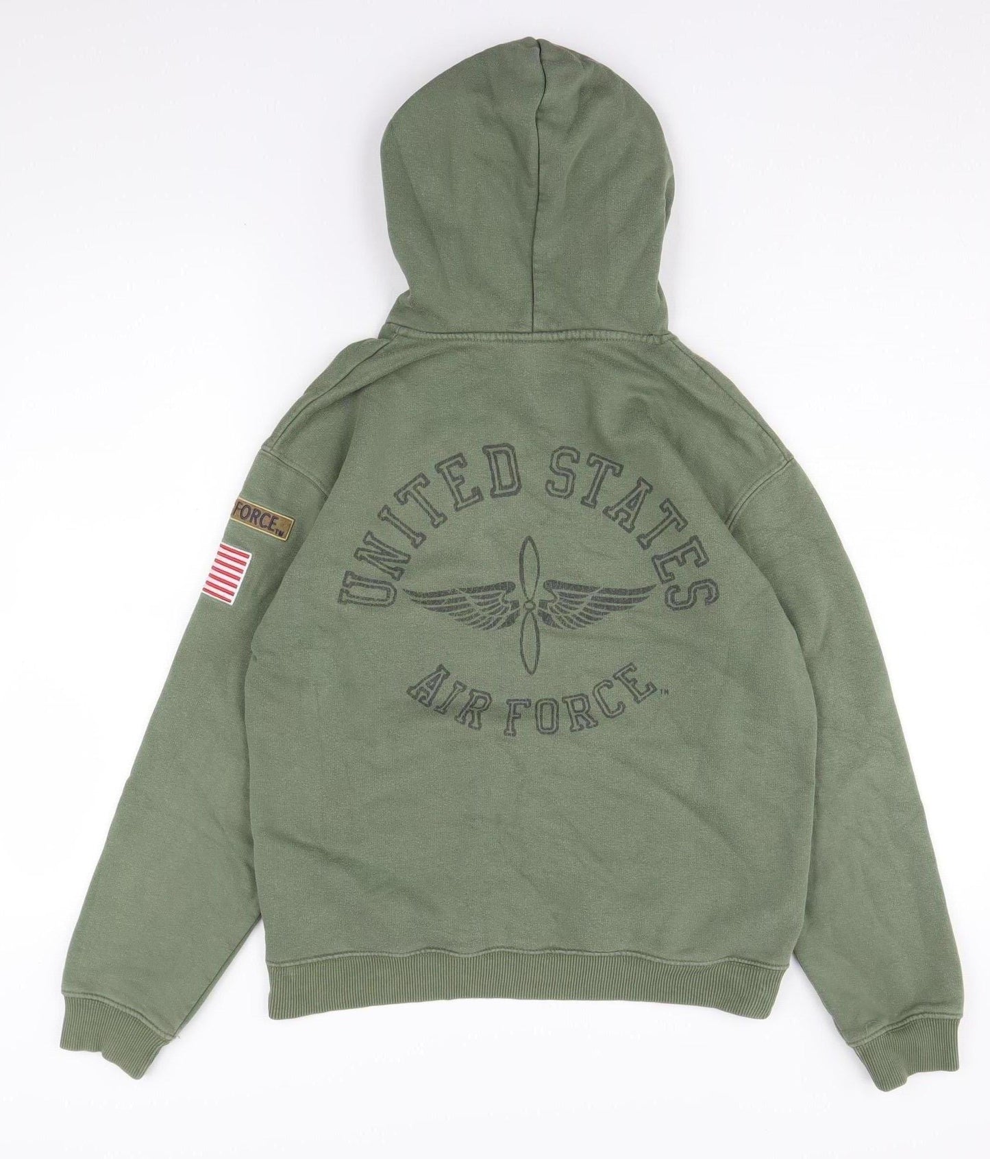 Topshop Green Air Force Hoodie, Size 10, Casual Wear