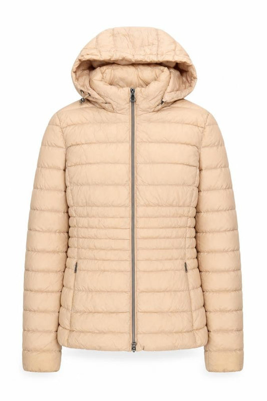 Womens UK Size 12 Geox Beige Puffer Jacket