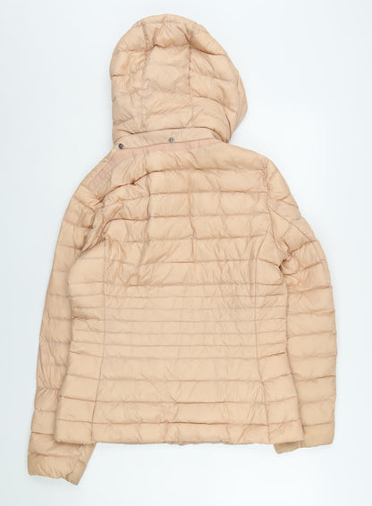 Womens UK Size 12 Geox Beige Puffer Jacket