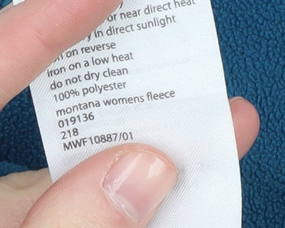 Mountain Warehouse Women's Blue Fleece Jacket Size 10