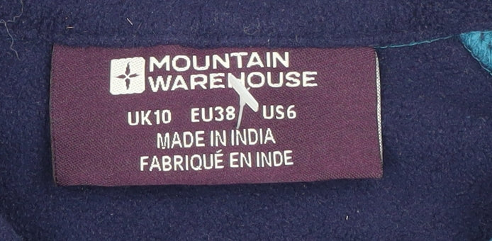 Mountain Warehouse Women's Blue Fleece Jacket Size 10