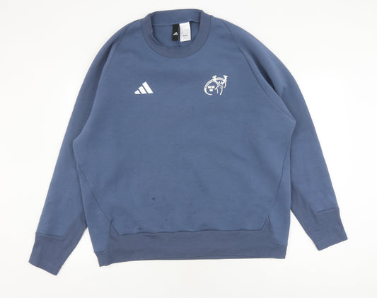 Adidas Men's Blue Pullover Sweatshirt - Size L