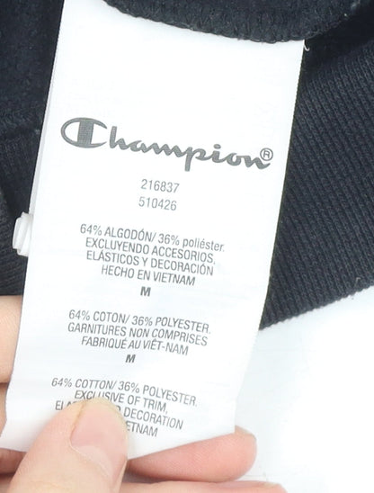 Unisex Adults UK Size M Champion Black Pullover Hoodie