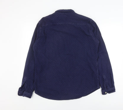 Shore Leave Men's Blue Long Sleeve Button-Up Shirt