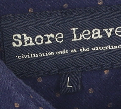 Shore Leave Men's Blue Long Sleeve Button-Up Shirt