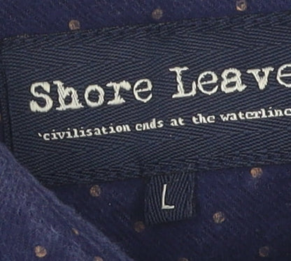 Shore Leave Men's Blue Long Sleeve Button-Up Shirt