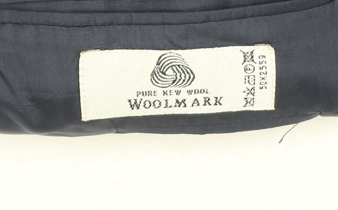 Mens UK Size 40 Woolmark Regular Black Suit Jacket