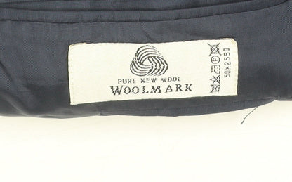 Mens UK Size 40 Woolmark Regular Black Suit Jacket