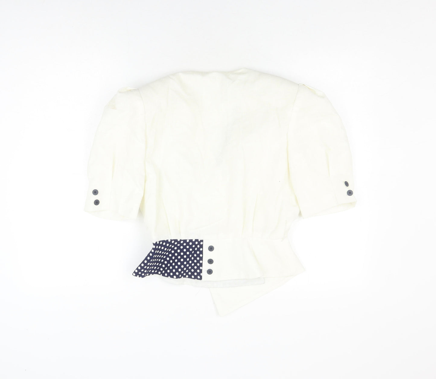 Peter Barron Women's Ivory Polka Dot Jacket Size 12