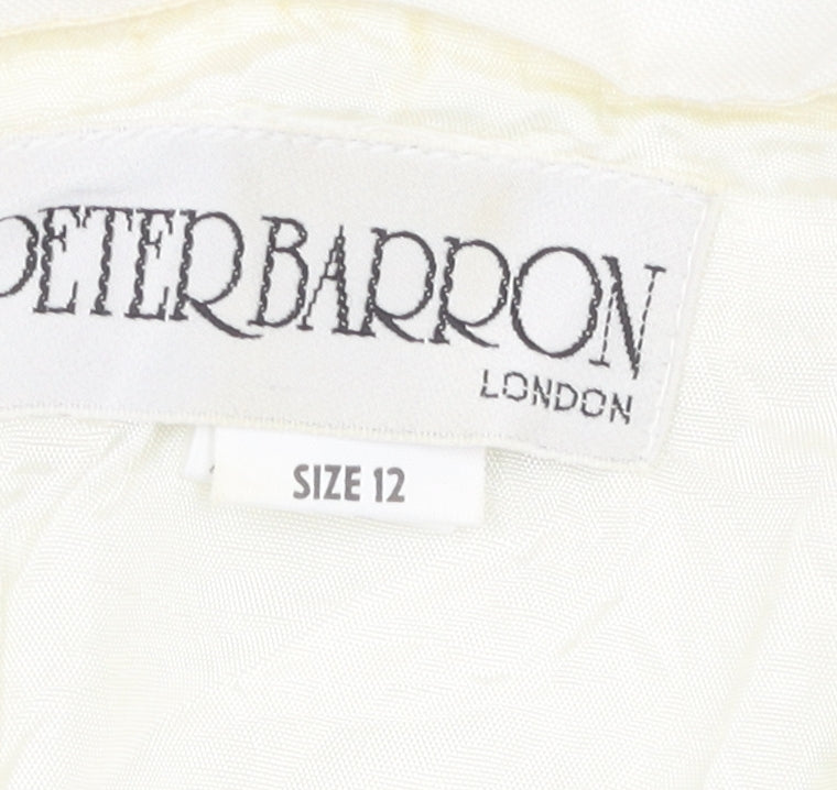 Peter Barron Women's Ivory Polka Dot Jacket Size 12