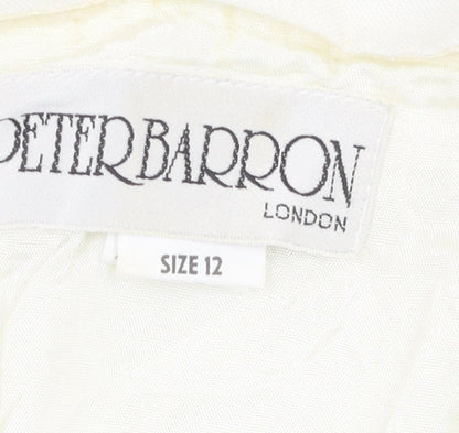 Peter Barron Women's Ivory Polka Dot Jacket Size 12
